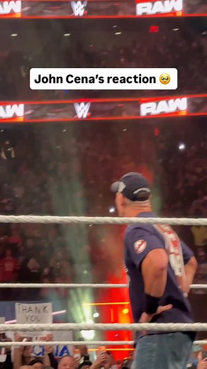 John Cena’s reaction to the ‘THANK YOU CENA’ chants at Madison Square Garden for his last RAW 🥺❤️ #WWEonNetflix #WWERaw #WWE | WWEonNetflix