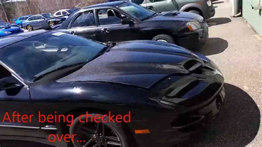 Totalled Pontiac Trans Am on a Dyno