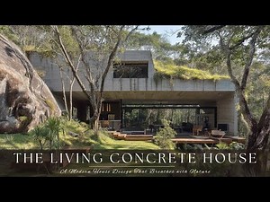 Inside The Living Concrete House: A Modern House Design That Breathes with Nature