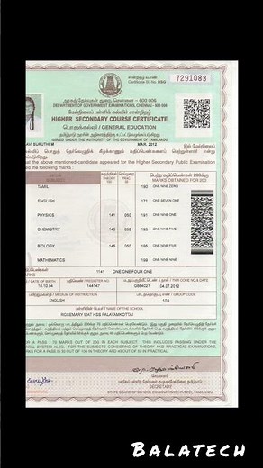 How to find year of passing//register number //certificate number in 10th mark sheet?