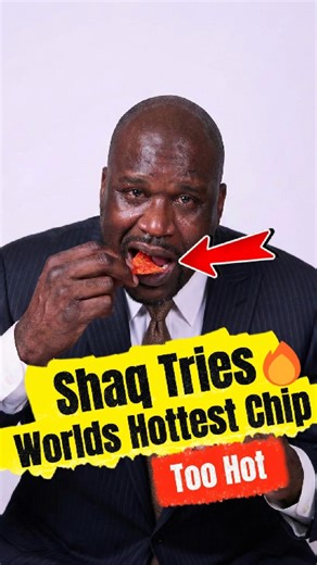7-foot giant Shaquille O'Neal vs. the world's SPICIEST chip! 😱🔥 The NBA legend takes on the infamous Paqui One Chip Challenge (packed with Carolina Reaper & Scorpion peppers) and gets completely WRECKED in seconds! Watch Shaq sweat buckets, tear up, chug milk like crazy, and beg for mercy – pure instant regret from the Diesel! This hilarious spicy fail is comedy GOLD! 😂🏀 Could YOU handle the One Chip Challenge? #Shaq #ShaquilleONeal #OneChipChallenge #PaquiChip #HottestChip #SpicyChallenge #