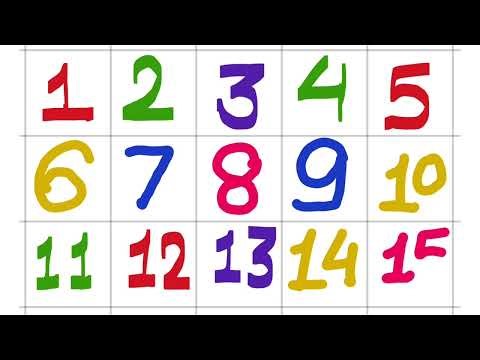 गिनती 1 से 15 तक अलग-अलग रंगों के नाम के साथ #counting #123