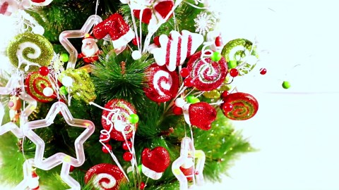 Christmas Tree Picks Candy and Lollipop Pick for Christmas Tree Filler Decoration,Red Green and White Glitter Christmas Pick for Tree Topper Wreath Vase Home Holiday Decorations(6 Pieces,14 inches)