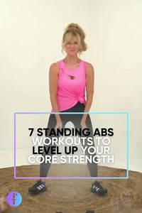 7 Standing Abs Workouts to Level Up Your Core Strength. Try it right now! #fitafter50 #fitnessreels #womenover40 #womenover50 #womenover60 #womenover70 | Fabulous50s