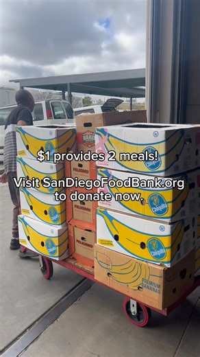 85K views · 612 reactions | When you support the San Diego Food Bank, you're making a direct impact on the lives of more than 400,000 individuals we serve each month in our community. You have the power to make a difference today! Every $1 donated provides 2 meals, bringing hope to those who need it most.  Visit SanDiegoFoodBank.org to donate now and join the fight against hunger in San Diego. #FightHunger #FeedHope #FoodBank | San Diego Food Bank | Facebook