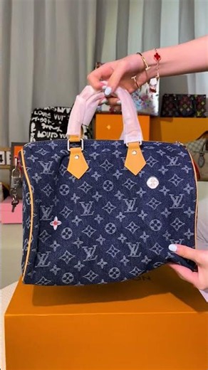 This LV Speedy 30 Denim Bag Is Full of Beautiful Details