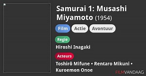 Samurai 1: Musashi Miyamoto (1954)