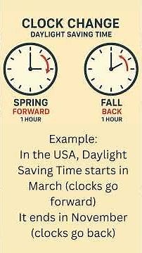 Why change the time? — in some states (USA)