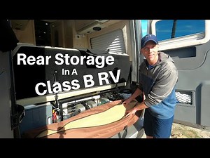 Rear RV Storage in Our Class B RV Airstream | RV Campsite Setup | Full Time RV Living