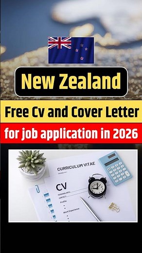 New Zealand CV & Cover Letter for Free