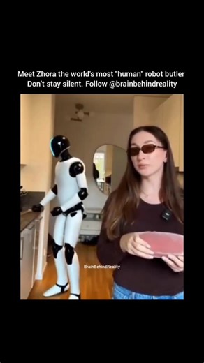 reality on Instagram: "HEADLINE: Meet Zhora, the robot butler with a very human personality. 🦾🤖 THE UPDATE: While many robotics companies are focused on perfecting clinical precision, the team behind Zhora has taken a different approach. This "Russian robot butler" has become a viral sensation not just for his mechanical capabilities—like vacuuming, cleaning, and assisting with daily tasks—but for his surprisingly human-like, and often hilarious, personality. THE TECH: Human-Centric Design: Zh