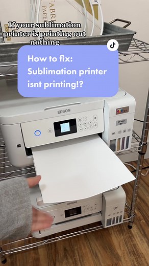 Here’s some troubleshooting tips on how to fix your sublimation printer when it isn’t printing any ink onto your page. Make sure you hit that follow button for sublimation and Cricut tips and tutorials! #s#sublimations#sublimationprintings#sublimationtipss#sublimationhacks#sublimationfixings#sublimationprinters#sublimationprintersettings #s#sublimationforbeginners