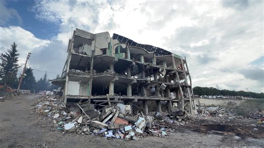 Medical centre destroyed by Israeli missile in Lebanon