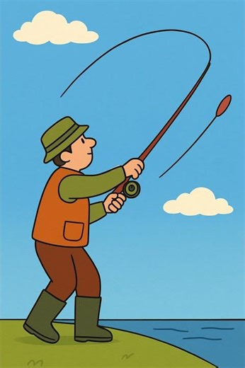 "Animated Adventure: Fisherman Catches a Talking Goldfish"Fish Story: When the Golden Fish Talks