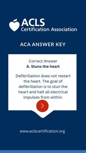 喙 ACLS Practice Test Question 12: ACA Answer Key ✅ Correct answer:...
