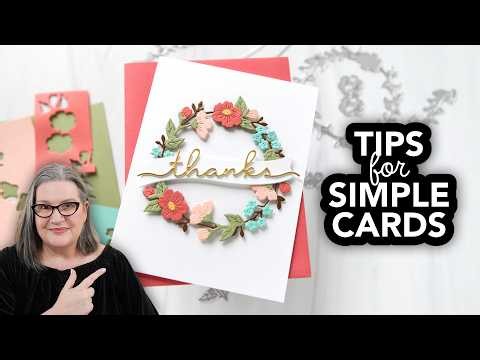 Make a simple wreath card and use my tips!