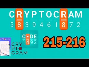 CRYPTOGRAM Word Logic Puzzles level 215 216
