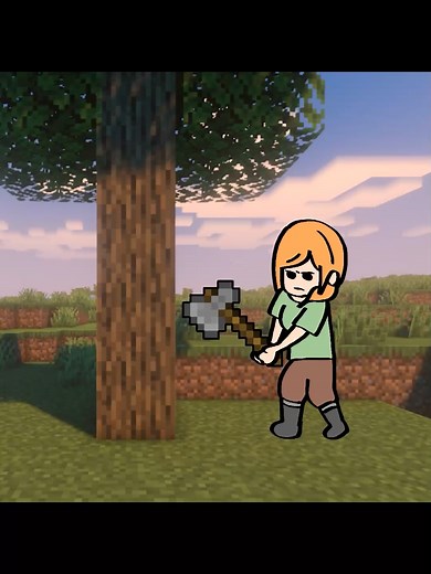 Alex Builds Dream House: Encounter with a Creeper in Minecraft!