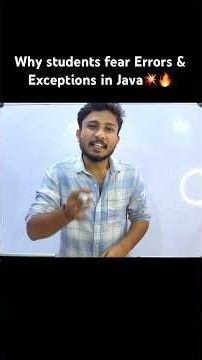 Why Students Fear Errors & Exceptions in Java? | Telugu Explanation for Beginners