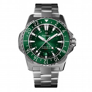 Formex REEF GMT Chronometer Dive Watch with Green Dial and Bezel #2202.1.5300.100