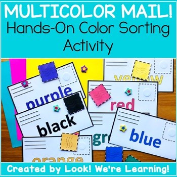 Preschool Color Sorting Activity - Multicolor Mail!