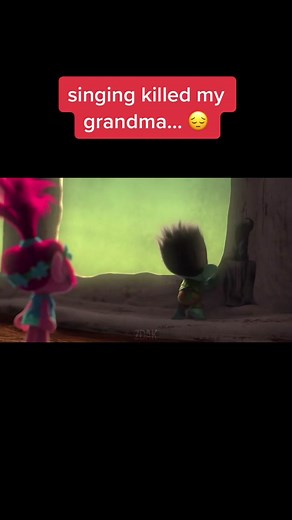 Branch from Trolls explains how singing killed his grandma and then becomes emo 🖤 #memes #meme #trolls #singingkilledmygramdma #fyp