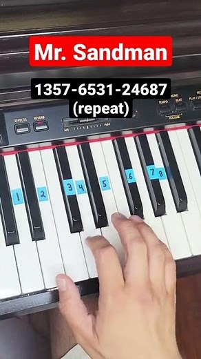 Mr Sandman The Chordettes (bum bum bum meme) - piano tutorial