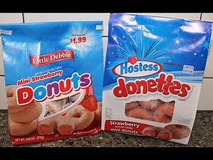 Little Debbie Strawberry Donuts vs Hostess Strawberry Donettes Blind Taste Test