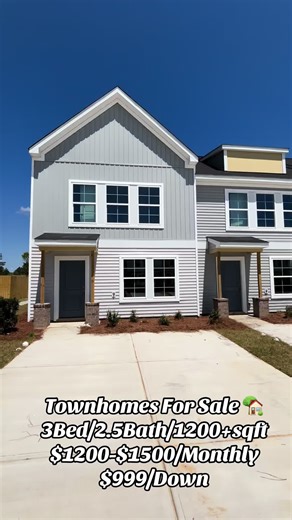 POV: You’re paying $1,200–$1,500 in rent… but this could be YOURS 😮‍🔥🏡 Townhomes For Sale 👇 🛏️ 3 Bed | 🛁 2.5 Bath | 📐 1,200 sqft 💸 Only $999 down 💰 $1,200 – $1,500/month Same payment… but now you’re building equity instead of paying your landlord 💡📈 Low maintenance, modern living, and a smart move for your future 👀 If you’re planning to move in the next 30, 60, or 90 days — now is your time ⏳ Want the full list how to qualify? 📲 Text “HOME” to 803.206.7562 and let’s get you in the d