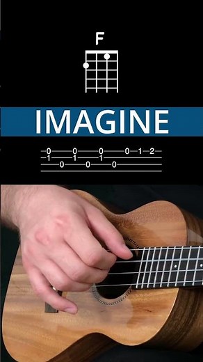 Learn John Lennon's IMAGINE Fingerstyle Ukulele #Shorts #Fingerpicking