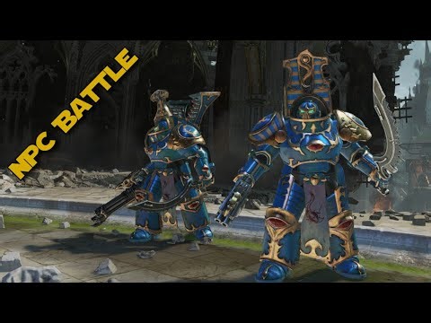 Chaos Terminators vs Tyranid Warriors - Warhammer 40k Space Marine 2 NPC Battle