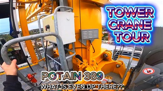 TOUR OF A TOWER CRANE / (CAB AND SUPERSTRUCTURE) #towercrane #machinery #crane #cranelife | HEAVY BROWN