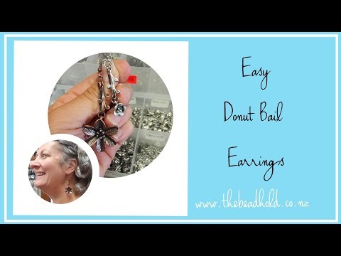 Super easy, super cute! Donut 🥯 bail earrings!