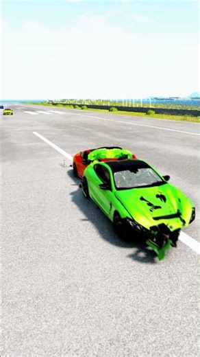 Green BMW vs Spikes Trap 💥 | BeamNG.drive Epic Crash Test