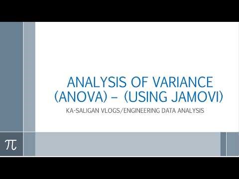 ANALYSIS OF VARIANCE ANOVA USING JAMOVI