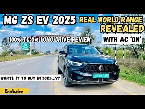 MG ZS EV 2025 Real World Range Test | Long Drive Review | ZS EV performance with AC | 400+ kms range