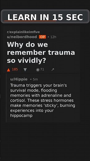 Why do we remember trauma so vividly? #traumamemory