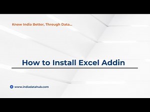 How to Install Excel Addin
