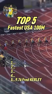 60K views · 652 reactions | The land of speed and dominance. ⚡ Here are the Top 5 fastest American 100m sprinters ever. The men who redefined power, precision, and pride on the world stage.  #AmericanSpeed #SprintLegacy #trackandfield #SprintKing | Guriddo-gai Ektós Plégmatos | Facebook