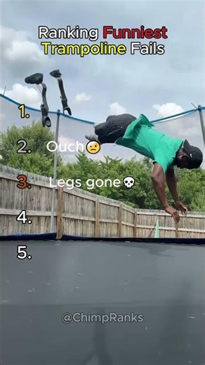 Ranking Funniest Trampoline Fails 🤣