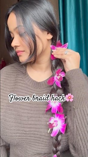 Flower braid hairstyle | flower braid hairstyle for wedding | flower braid hair tutorial