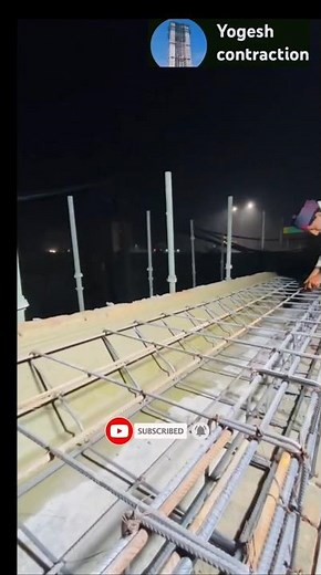 How to properly tie the reinforcement for a chajja #construction#viralvideo#shortvideo