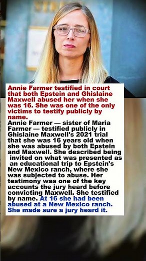 She testified that Epstein and Maxwell abused her at age 16. She was one of the only victims #shorts