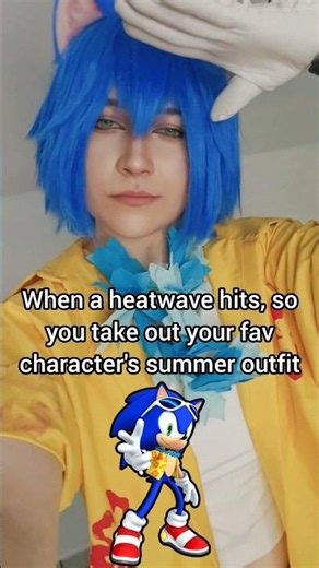 Summer Sonic cosplay!🦔☀️ #soniccosplay #sonicthehedgehog #soniccosplayer #sonicfandom #sonicfan