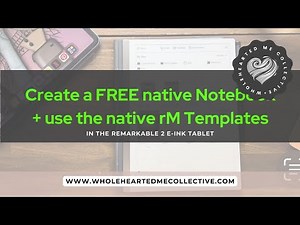 Create FREE native Notebook + use the rM Templates #digitalorganization #remarkable2 #remarkabletips