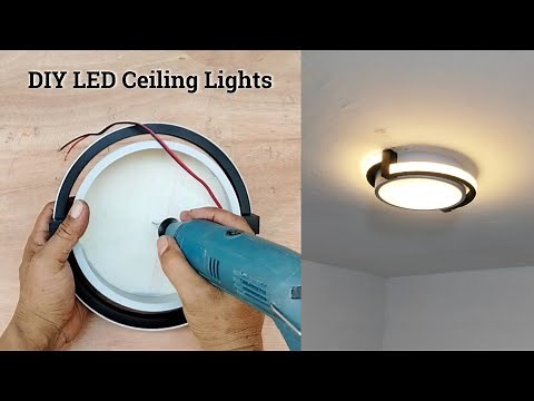 How to Make LED Ceiling Lights at Home | DIY Ceiling Light from PVC Pipe