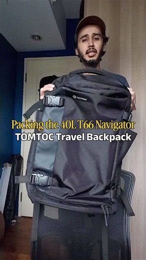 40L Tomtoc Navigator Travel Backpack for One Bag Travel - Best Budget Backpack