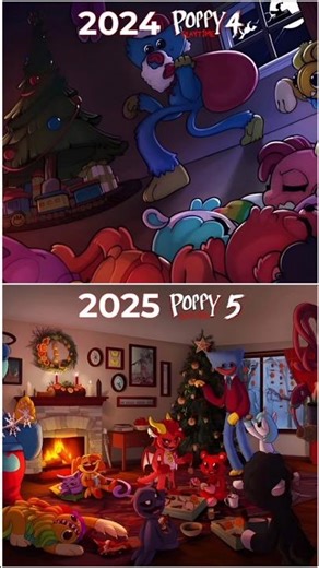 Evolution of Poppy Playtime Christmas Art 🎄 Find All Characters! #shorts #poppyplaytime #gaming