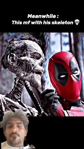 Deadpool talking to Wolverine skeleton in Deadpool 3 #viral #comedy #dedpool