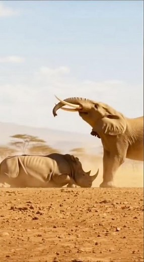 Elephant vs Rhino